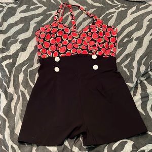 Pinky Pinups Strawberry Romper XXL- BRAND NEW!